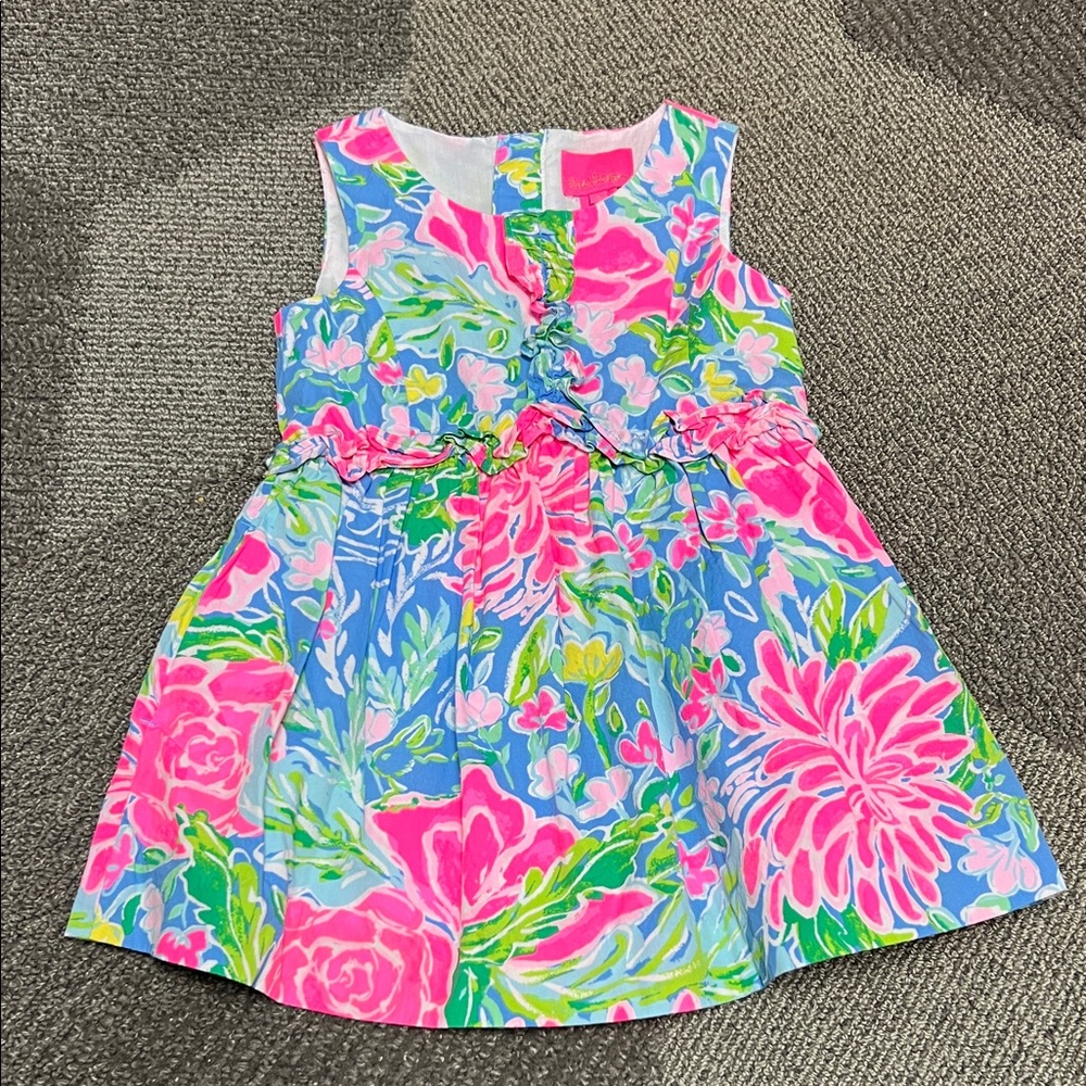 Lilly Pulitzer Girls Floral Dress size 2